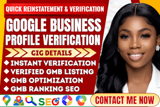 setup a verified google my business profile and reinstate suspended gmb listings
