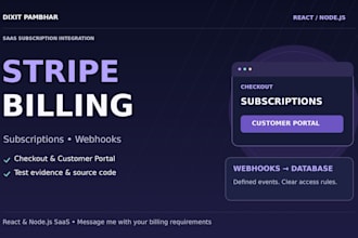 integrate stripe subscriptions and webhooks for your saas