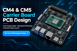 develop cm4 cm5 carrier board pcb with power supply and high speed pcb routing