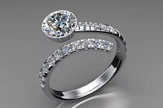 design custom 3d cad diamond rings pendants earrings hip hop jewelry