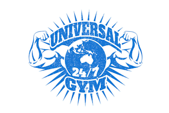 design hardcore popular gym fitness logo