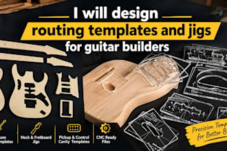 design routing templates and jigs for guitar builder