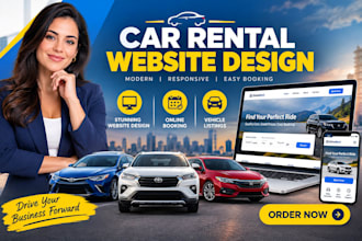 design a car rental website with online booking