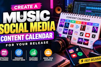 create a music social media content calendar for your release