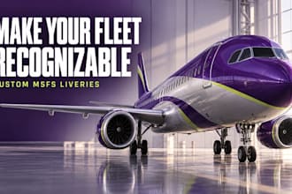 do custom livery design, airplane livery, msfs livery msfs 2024 in 2 days