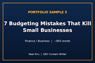 write personal finance blog posts and money articles