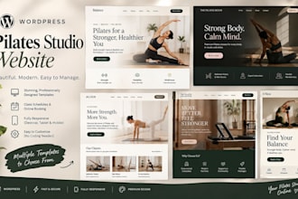 design wordpress pilates studio website, yoga, health and fitness website