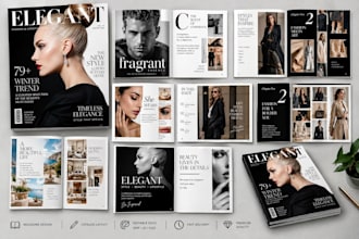 design catalog, magazine and any project with adobe indesign