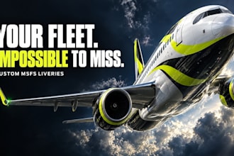 design a custom livery for msfs 2024 flight simulator airplane livery