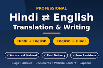 do professional content writer and translator
