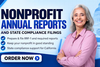 prepare nonprofit annual reports and state compliance filings