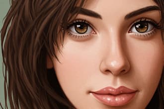 draw realistic digital oil painting portrait