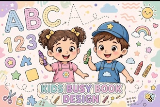 design kids busy book preschool tracing worksheet and activities