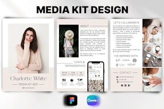 design influencer media kit press kit epk one sheet ugc creator rate card