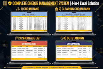 create sales sheet for credit cheque and shortage