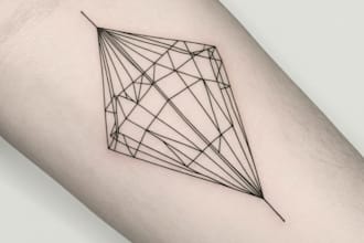 create custom minimalist fine line or geometric tattoo art
