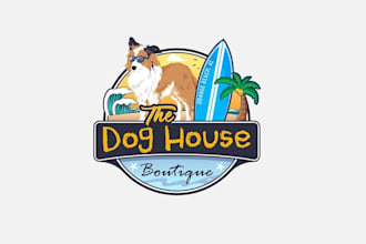design a fun dog store logo