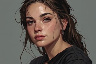 paint a realistic digital portrait
