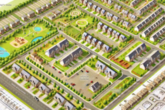 design subdivision map, neighborhood map, community layout, master site plan