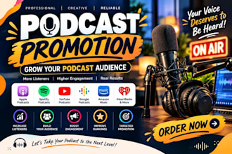 do podcast promotion for spotify growth marketing, and apple podcast music