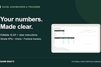 create a clear excel sales dashboard or business tracker