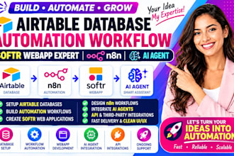 setup airtable database airtable automation crm and workflow softr webapp n8n ai
