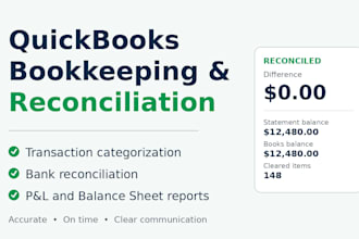 do quickbooks online bookkeeping and bank reconciliation