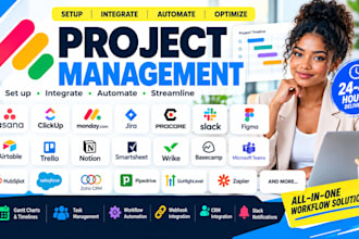 asana gantt chart slack clickup monday crm jira procore figma airtable webhook