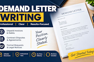write a formal demand letter for unpaid debts or disputes