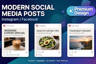 design modern instagram post and story