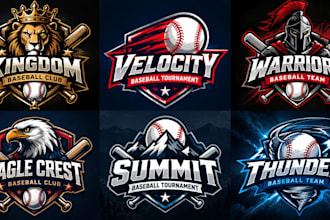 design a professional baseball team, sports competition baseball tournament logo