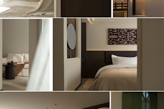 do high end hotel and interior photo retouching