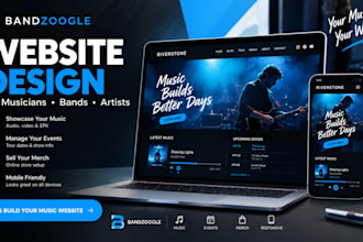 design a bandzoogle website for musicians and bands