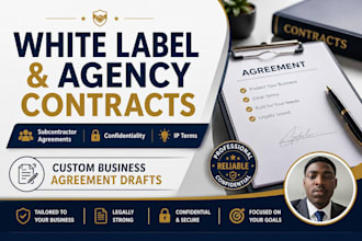 draft white label agency agreements and subcontractor contracts