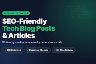 write SEO friendly tech blog posts and articles