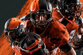 design an attractive team sport flyer or banner