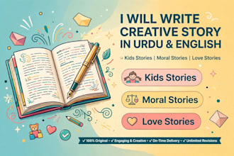 write creative short stories kids stories english and urdu
