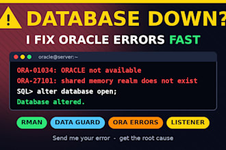 fix oracle database errors rman backup and data guard issues