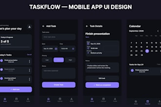 design a modern mobile app screen in figma