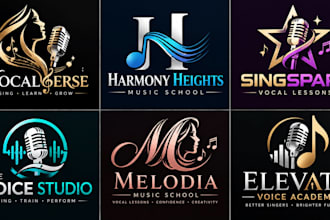 design a professional, singing, voice, coach, music school  vocal lessons logo