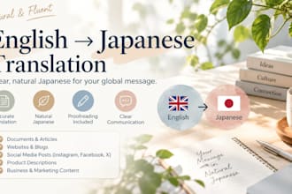translate english into natural japanese