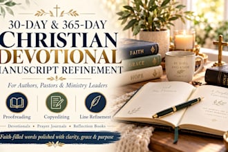 line edit 30 days devotionals 365 days devotional proofreading devotional editor