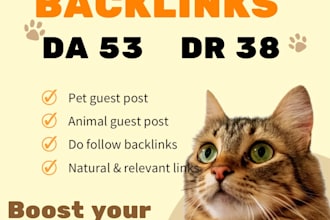 build pet niche guest post backlinks for SEO