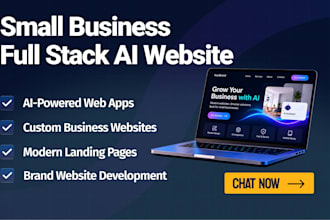 develop full stack ai website for a small business