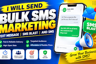 send bulk sms marketing, text message, sms blast and sms