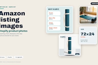 design amazon listing images and shopify product photos