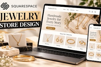 design and customize a squarespace jewelry store website