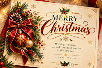 design elegant christmas greeting cards and holiday cards
