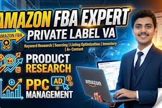 be your amazon virtual assistant for private label and amazon fba specialist