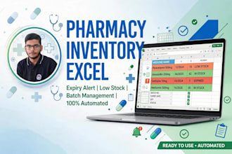 create pharmacy inventory sheet in excel for medical store